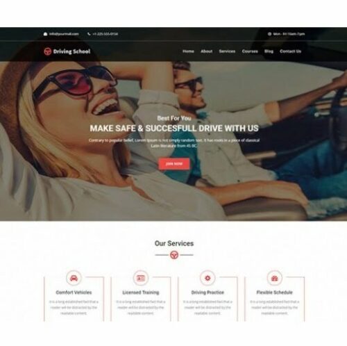 Driving School - HTML Template