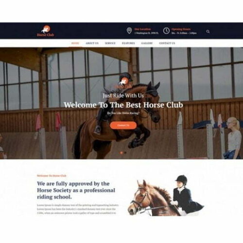 Horse Club - HTML Template